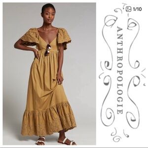 NWT  EN SAISON Barnette Eyelet Maxi Dress SIZE medium